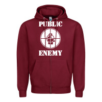 Burgundy Hip hop group Zipper Hoodie - StudioElite