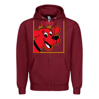 Burgundy clifford the big red dog Zipper Hoodie - StudioElite