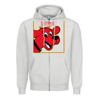 Dove Grey clifford the big red dog Zipper Hoodie - StudioElite