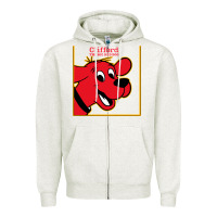 Oatmeal Heather clifford the big red dog Zipper Hoodie - StudioElite