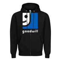 Black goodwill Zipper Hoodie - StudioElite