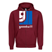 Burgundy goodwill Zipper Hoodie - StudioElite