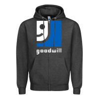 Charcoal Heather goodwill Zipper Hoodie - StudioElite