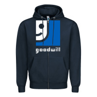 Navy goodwill Zipper Hoodie - StudioElite