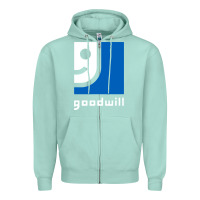 Seafoam goodwill Zipper Hoodie - StudioElite