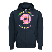 Navy i run because i like donuts Zipper Hoodie - StudioElite