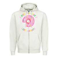 Oatmeal Heather i run because i like donuts Zipper Hoodie - StudioElite