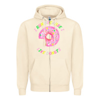 Sandshell i run because i like donuts Zipper Hoodie - StudioElite