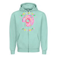 Seafoam i run because i like donuts Zipper Hoodie - StudioElite