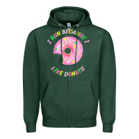Sports Green i run because i like donuts Zipper Hoodie - StudioElite