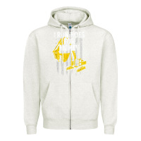 Oatmeal Heather heavy equipment operator i run hoes for money usa flag t shirt Zipper Hoodie - StudioElite
