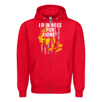 Red heavy equipment operator i run hoes for money usa flag t shirt Zipper Hoodie - StudioElite