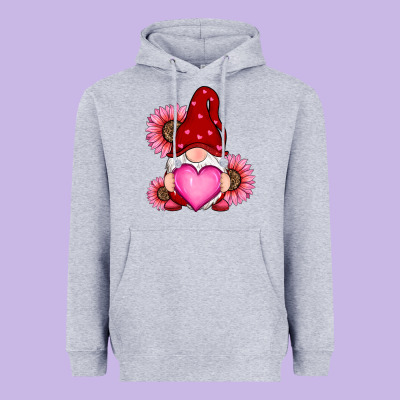 Valentine's Day With Sunflowers Gnomes Heavyweight Hoodie Designed By Ranaportraitstore
