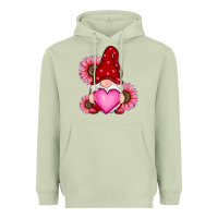 Matcha valentine's day with sunflowers gnomes Heavyweight Hoodie - RanaPortraitStore