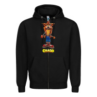 Black Crash Bandicoot  Yo Yo Zipper Hoodie - StudioElite