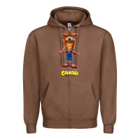 Chestnut Crash Bandicoot  Yo Yo Zipper Hoodie - StudioElite