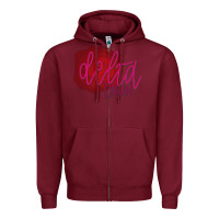 Burgundy Delta Dawn Classic Zipper Hoodie - StudioElite