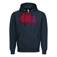 Navy Delta Dawn Classic Zipper Hoodie - StudioElite