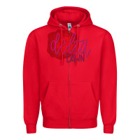 Red Delta Dawn Classic Zipper Hoodie - StudioElite