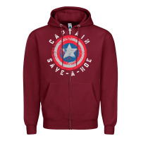 Burgundy Captain Save-A-Hoe Vintage Funny Retro Zipper Hoodie - StudioElite