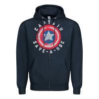 Navy Captain Save-A-Hoe Vintage Funny Retro Zipper Hoodie - StudioElite