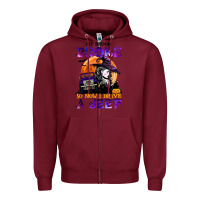 Burgundy my broom broke so now i drive a j.e.e.p witch halloween t shirt Zipper Hoodie - StudioElite