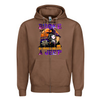 Chestnut my broom broke so now i drive a j.e.e.p witch halloween t shirt Zipper Hoodie - StudioElite