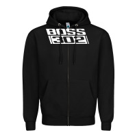 Black boss 302 (white) Zipper Hoodie - StudioElite