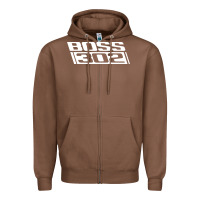 Chestnut boss 302 (white) Zipper Hoodie - StudioElite