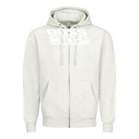 Oatmeal Heather boss 302 (white) Zipper Hoodie - StudioElite