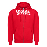 Red boss 302 (white) Zipper Hoodie - StudioElite