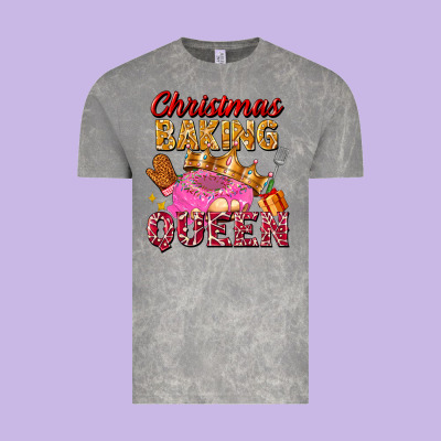 Christmas Baking Queen Vintage Tee Designed By Fadigitalartstudio