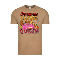 Vintage Coffee christmas baking queen Vintage Tee - FaDigitalArtStudio