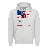 Dove Grey the lincoln project save usa abraham lincoln american flag t shirt Zipper Hoodie - StudioElite