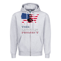 Heather Grey the lincoln project save usa abraham lincoln american flag t shirt Zipper Hoodie - StudioElite