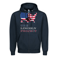 Navy the lincoln project save usa abraham lincoln american flag t shirt Zipper Hoodie - StudioElite