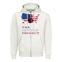 Oatmeal Heather the lincoln project save usa abraham lincoln american flag t shirt Zipper Hoodie - StudioElite