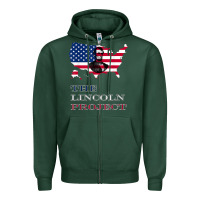 Sports Green the lincoln project save usa abraham lincoln american flag t shirt Zipper Hoodie - StudioElite