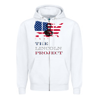 White the lincoln project save usa abraham lincoln american flag t shirt Zipper Hoodie - StudioElite