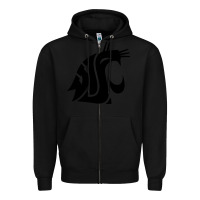 Black washington state cougars football Zipper Hoodie - StudioElite