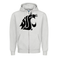 Dove Grey washington state cougars football Zipper Hoodie - StudioElite
