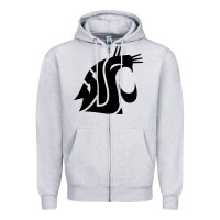 Heather Grey washington state cougars football Zipper Hoodie - StudioElite
