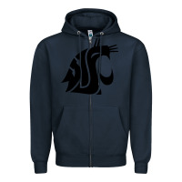 Navy washington state cougars football Zipper Hoodie - StudioElite