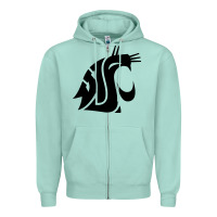 Seafoam washington state cougars football Zipper Hoodie - StudioElite