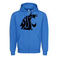 True Royal washington state cougars football Zipper Hoodie - StudioElite