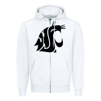 White washington state cougars football Zipper Hoodie - StudioElite