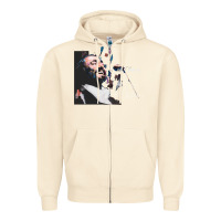 Sandshell Original Portrait of Luciano Pavarotti Zipper Hoodie - StudioElite