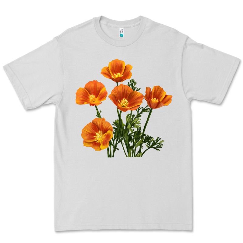 California Poppy Flower Premium Tee by RanaPortraitStore | Teevron