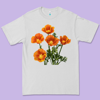 California Poppy Flower Premium Tee Designed By Ranaportraitstore
