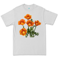 Dove Grey California Poppy Flower Premium Tee - RanaPortraitStore